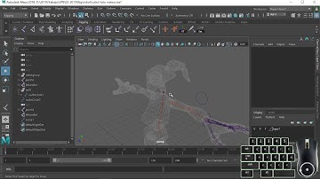 Rig Maya _ columna bipedo inorganico
