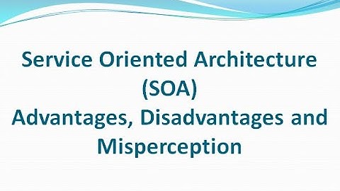 Service Oriented Architecture (SOA) Advantages, Disadvantages and Misperception