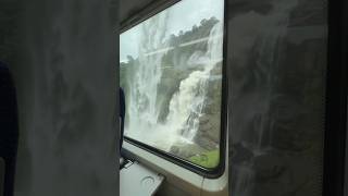 Dudhsagar waterfall view in train ll #train #waterfall #railvlogger #railway #indianrailways #rail