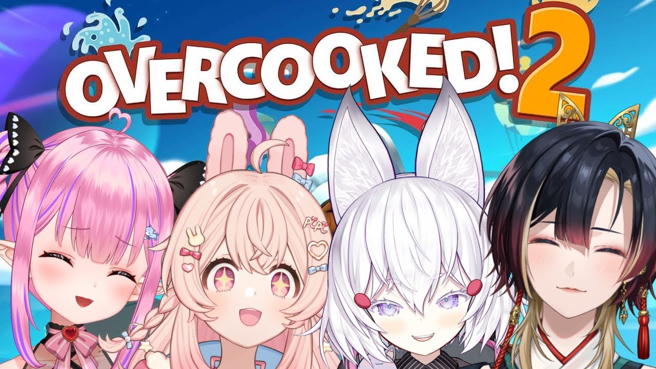 【Overcooked!2】EN×JPごちゃ混ぜコラボ！！！Let's cookig!!!【恋衣めもり/ピップキンピッパ/天満マエミ/巫ロキ】