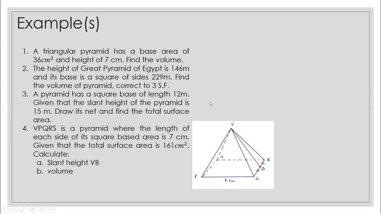 VOLUME AND SURFACE AREA OF PYRAMIDS, CONES AND SPHERES YouTube