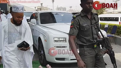 Oba Saheed Elegushi Himself Storms His Brother's white wedding In His Latest Rolls Royce Phantom