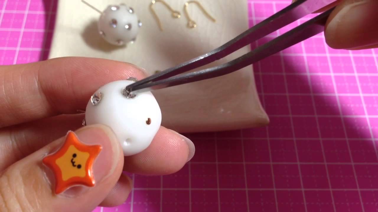 Diy Clay Accessories 樹脂粘土で作るアクセサリー ピアス 作り方 Youtube