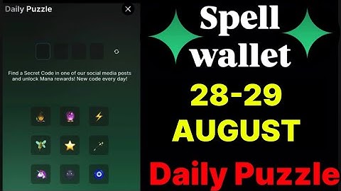 Spell wallet puzzle today 28 & 29 August | spell wallet daily puzzle | #spellwallet #combo |