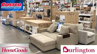 COSTCO HOMEGOODS BURLINGTON FURNITURE CHAIRS TABLES SOFAS SHOP WITH ME SHOPPING STORE WALK THROUGH
