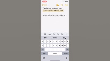 Turning Your iPhone Keyboard into a Trackpad