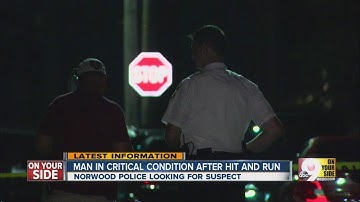 Man in critical condition after hit-and-run incident in Norwood