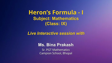 Live Interaction on PMeVIDYA : Heron