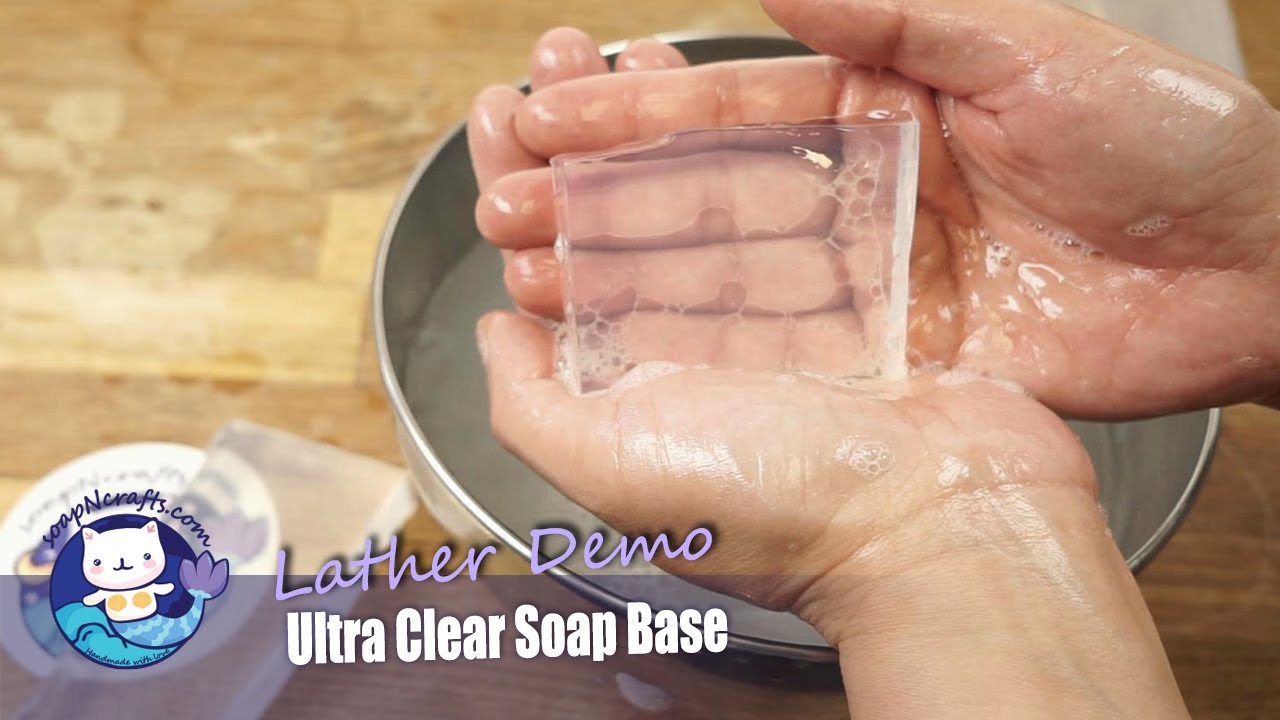 Ultra Clear Transparent Soap - Lather Demo #soapbase #transparentsoap  #soapncrafts 