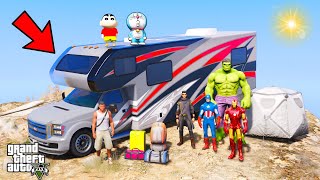 Franklin and Shinchan Going For Camping With Avengers & F...