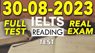 IELTS READING PRACTICE TEST 2023 WITH ANSWER | 30.08.2023