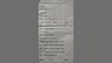 #SPU #BCA 2nd semester #Digital electronic question paper #2025