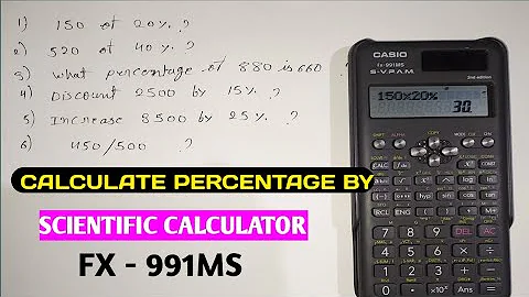 How to calculate percentage by scientific calculator ! find percentage ! Casio fx-991ms