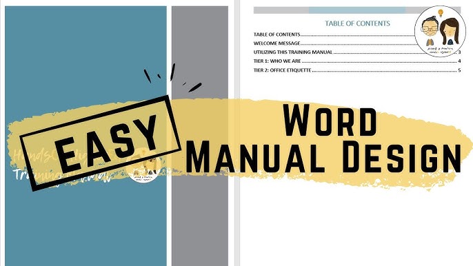 HOW TO CREATE A MANUAL USING MICROSOFT WORD: Short, Quick, and Simple Easy  Design - YouTube