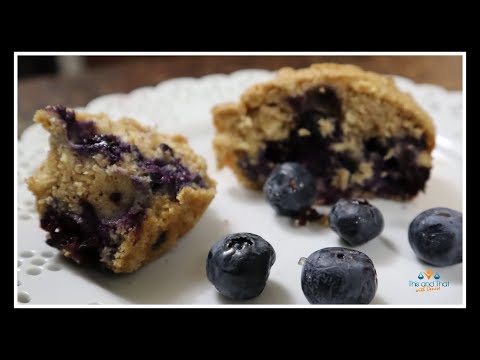 Healthy Blueberry Muffins with Oatmeal | Blueberry Oatmeal Muffins