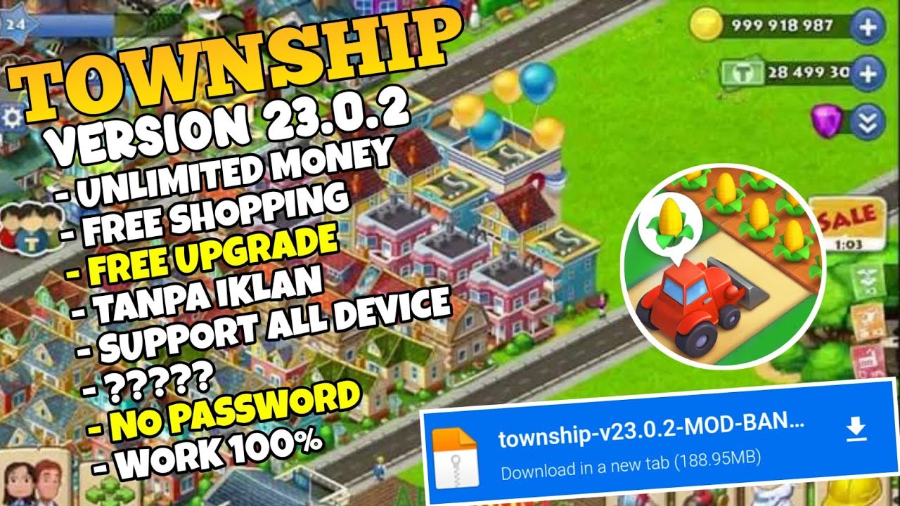 NEW UPDATE!! TOWNSHIP MOD APK V23.0.2 UNLIMITED MONEY YouTube