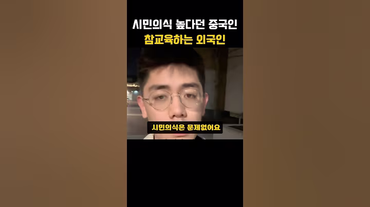시민의식 자랑하는 중국인 팩폭하는 외국인 ㄷㄷ