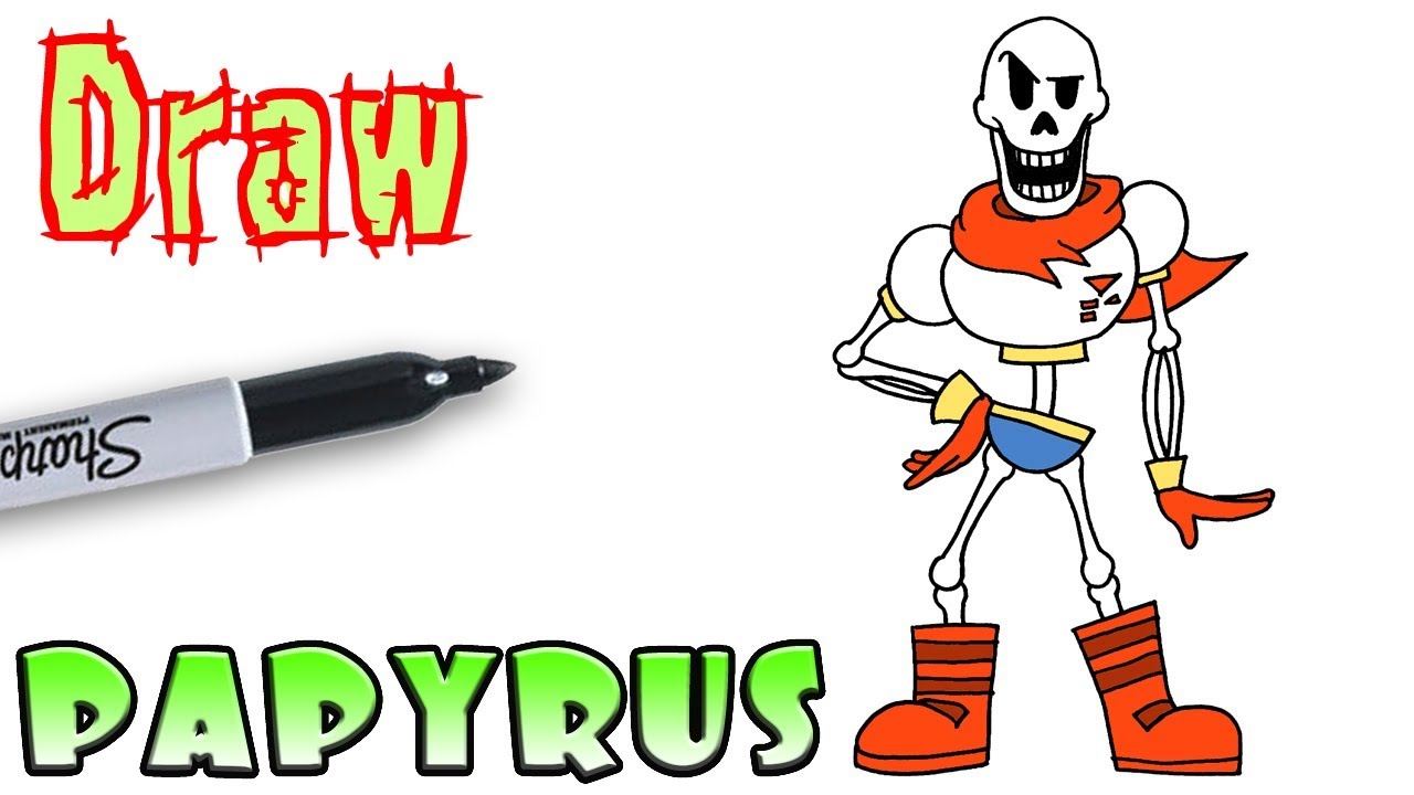 How To Draw Papyrus Undertale Youtube