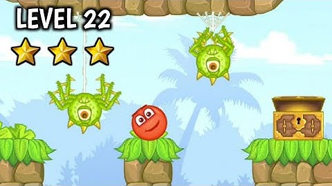 Red Ball 5 Level 22 Walkthrough / Playthrough Video | Hidden Treasure Chest Explored.