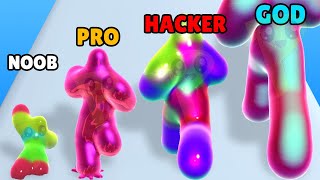 NOOB vs PRO vs HACKER vs GOD in Blob Runner 3D!