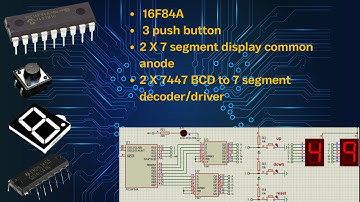 Embedded systems and electronics : Pic16F84A Counter 0 to 49 with 2 7segment displays