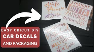 DIY Car Decal With A Cricut Machine--And How To Package For Selling