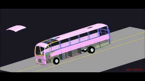 Bus Production Assembly in 3D Animation