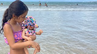 ROTINA DA MINHA BEBÊ REBORN NA PRAIA- #bebereborn #beach #doll