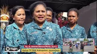 Ketua TP PKK Jayawijaya Ny. dr. Idawati Waromi Murip berserta Jajaran ucapan HUT ke-69 Kota Wamena