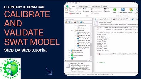 Calibration and Validation of SWAT Model using SUFI2 Tutorial