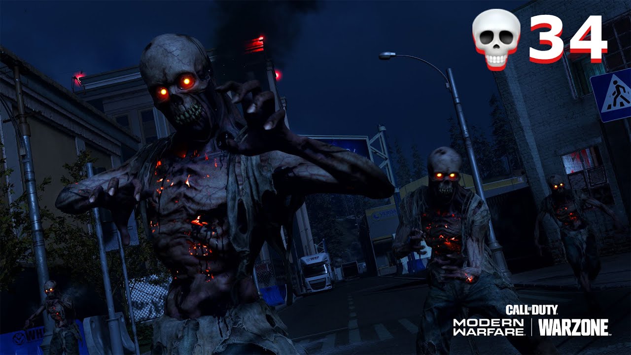 ZOMBIE ROYALE in WARZONE is LIT! 34 KILL SOLO GAMEPLAY!! (Halloween Event)