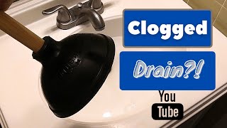 How to Unclog a sink with a plunger OR bath tub