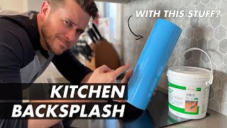 HOW TO install Kitchen Backsplash WITHOUT MORTAR! by MakeWork 10,612 views 2 years ago 15 minutes