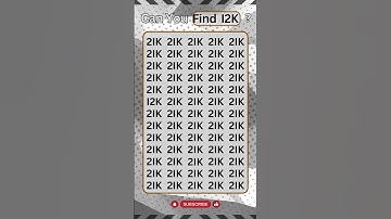 Number Challenge: Can You Spot “I2K” in “2IK” ? #BrainTeaser #MathPuzzle #iqtest