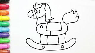 Rocking Horse ❤️ Menggambar dan Mewarnai dengan Crayon