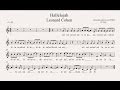 Hallelujah flauta violn oboe partitura con playback