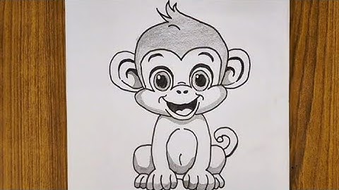 How to Draw a Cute Monkey | Step by Step Easy Monkey Drawing Tutorial .