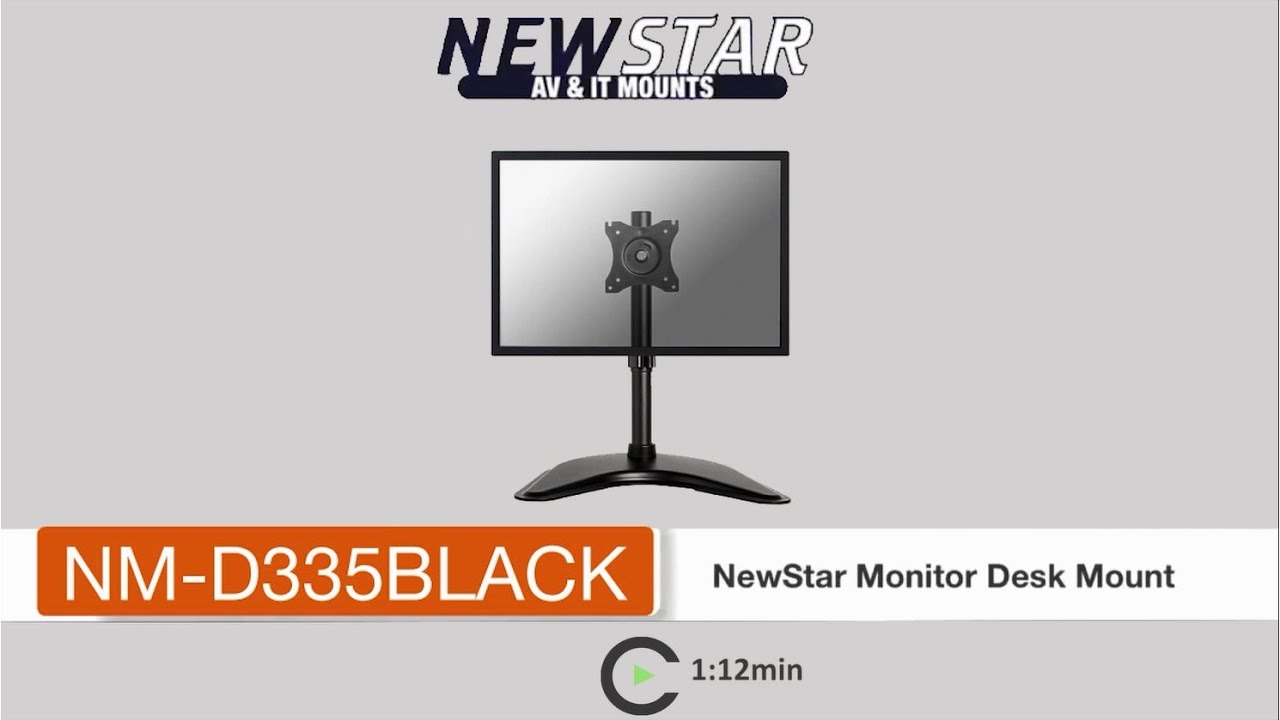 Newstar Nm D335black Flat Screen Desk Mount Youtube