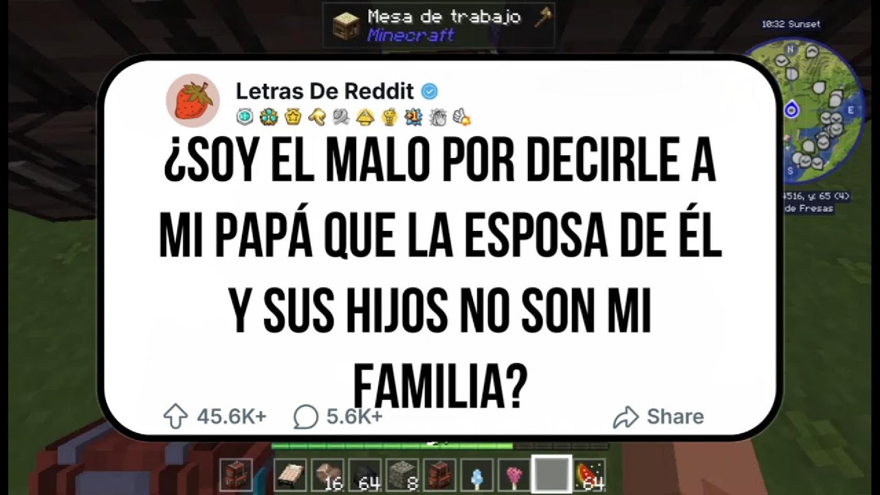 ¿Soy el malo por decirle a mi papá que la esposa de él y sus hijos no son mi familia?