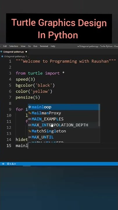 Octagonal Graphic Design || Python Turtle Graphics Design || #python ...