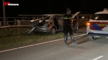 Achtervolging eindigt met crash op Muziekdreef