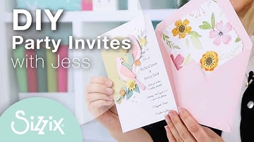 DIY Wedding Invite and Lined Envelope - Using the Scoring Board & Trimmer and Stencil & Stamp Tools!