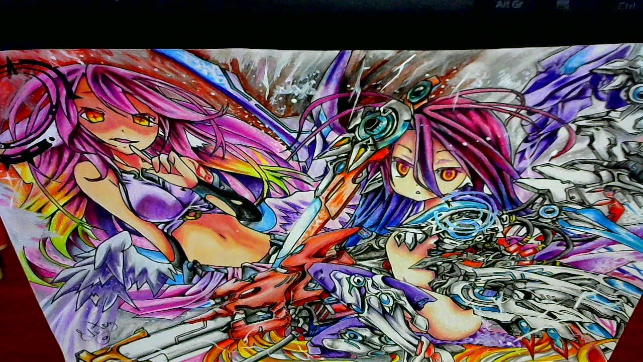 SpeedPaint - Riku and Schwi  No Game No Life: Zero Movie 