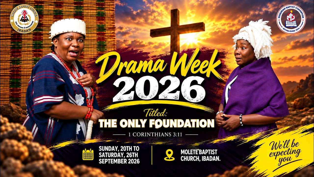 DRAMA WEEK SUNDAY SERVICE || ENGLISH SERVICE || 20-09-2026 THEME: THE ONLY FOUNDATION