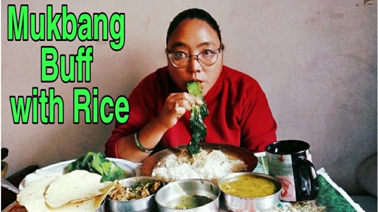 Buff Rice Person Buff with Rice Mukbang - YouTube