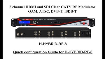 Quick configuration Guide for H-HYBRID-RF-8 - 8 channel HDMI and SDI Clear CATV RF Modulator