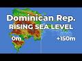 Dominican Republic 🇩🇴 - Rising Sea Level(4K) 🌊 #geography #map #dominicanrepublic #sealevelrise