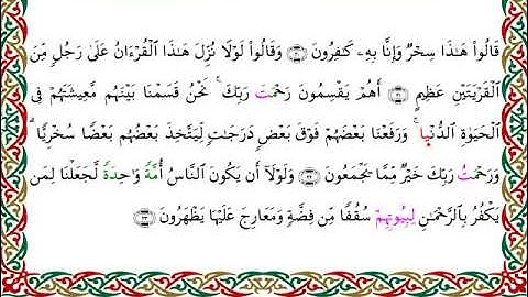 سورة الزخرف  برواية الدوري عن الكسائي ـ الشيخ عبدالرشيد صوفي