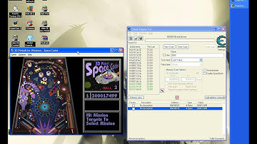 Using Cheat Engine v5.6 to hack my pinball score!
