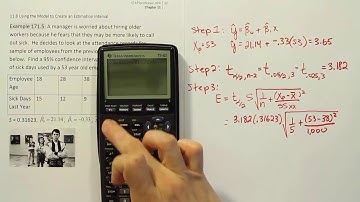 Forming a Confidence Interval for the Response Variable in a LSRL, Example 171.5